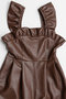 Faux Leather Frill Rompers/フェイクレザーフリルロンパース メゾンスペシャル/MAISON SPECIAL