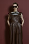 Faux Leather Frill Rompers/フェイクレザーフリルロンパース メゾンスペシャル/MAISON SPECIAL