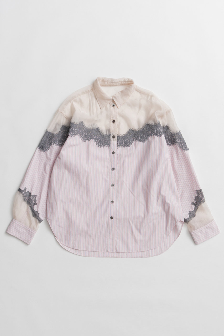 メゾンスペシャル/MAISON SPECIALの【予約販売】Lingerie Shirt/ランジェリーシャツ(PNK(ピンク)/21262315201)