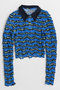 【予約販売】Shirring Border Polo Shirt/シャーリングボーダーポロ メゾンスペシャル/MAISON SPECIAL BLU(ブルー)