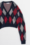 【予約販売】Argyle Cardigan/アーガイルカーデ メゾンスペシャル/MAISON SPECIAL