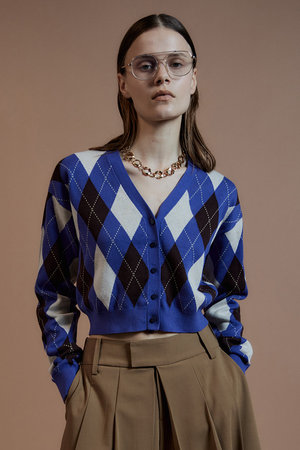 メゾンスペシャル/MAISON SPECIALの【予約販売】Argyle Cardigan/アーガイルカーデ(110300/110303)