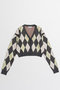 【予約販売】Argyle Cardigan/アーガイルカーデ メゾンスペシャル/MAISON SPECIAL GRY(グレー)