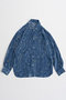 【予約販売】Flower Embroidery Velour Overshirt/フラワーエンブロイダリーベロアオーバーシャツ メゾンスペシャル/MAISON SPECIAL BLU(ブルー)