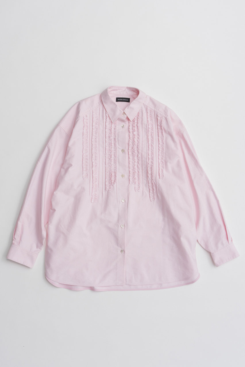 メゾンスペシャル/MAISON SPECIALの【予約販売】Frill Oxford Overshirt/フリルオックスオーバーシャツ(PNK(ピンク)/21262315801)