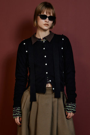 メゾンスペシャル/MAISON SPECIALの【予約販売】Bow-Tie Crew Cardigan/ボウタイクルーカーディガン(110400/110403)