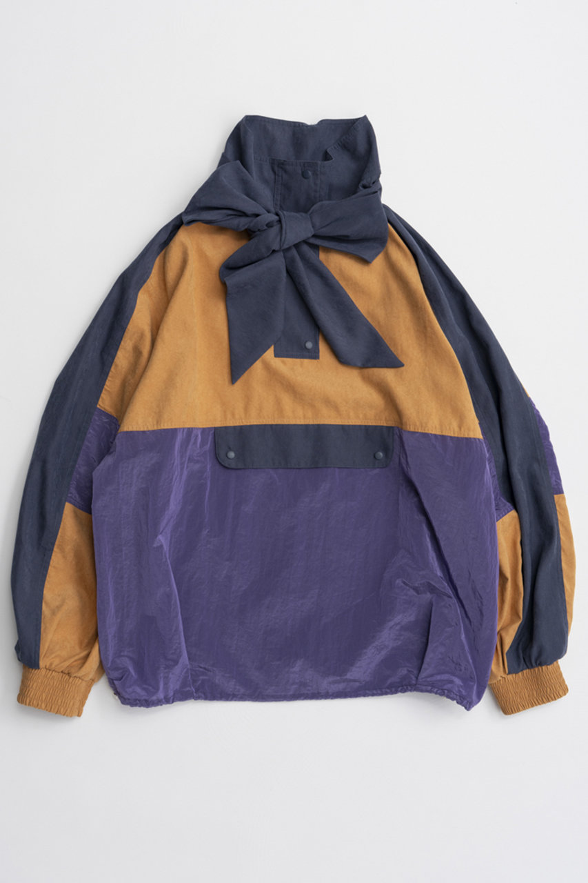 メゾンスペシャル/MAISON SPECIALのMulticolor Bow-Tie Anorak/マルチカラーボウタイアノラック(CML(キャメル)/21262315803)