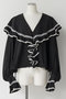 【予約販売】Lace Frill Collar Blouse/レースフリルカラーブラウス メゾンスペシャル/MAISON SPECIAL BLK(ブラック)