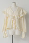 【予約販売】Lace Frill Collar Blouse/レースフリルカラーブラウス メゾンスペシャル/MAISON SPECIAL WHT(ホワイト)
