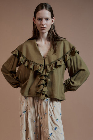 メゾンスペシャル/MAISON SPECIALの【予約販売】Lace Frill Collar Blouse/レースフリルカラーブラウス(110400/110403)
