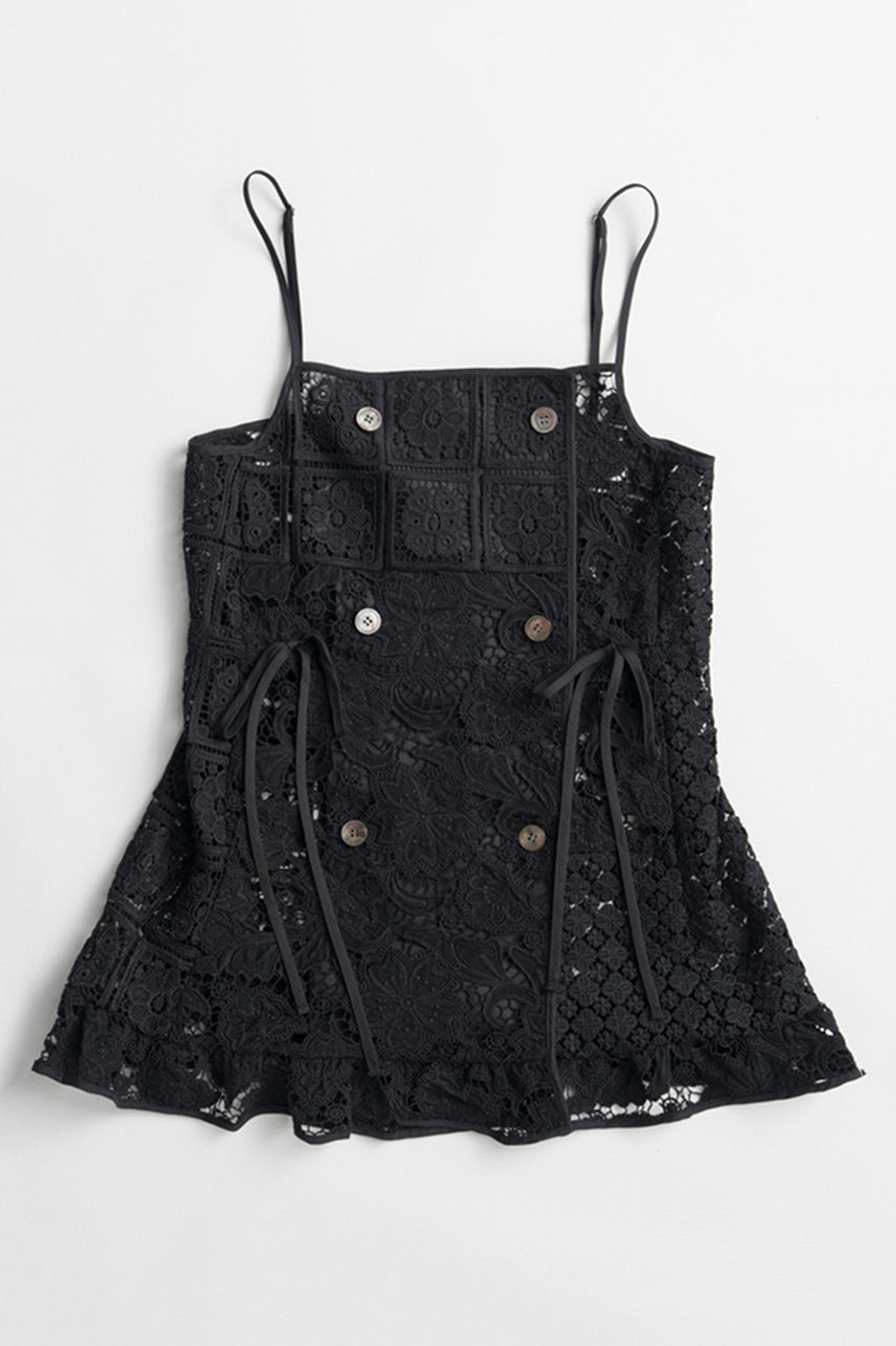 メゾンスペシャル/MAISON SPECIALのLace Apron Tunic/レースエプロンチュニック(BLK(ブラック)/21262315805)