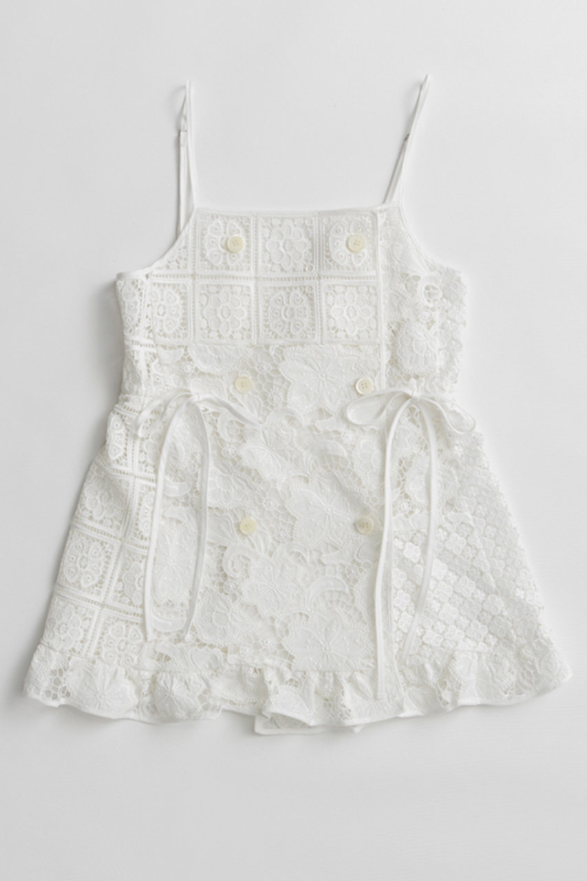 メゾンスペシャル/MAISON SPECIALのLace Apron Tunic/レースエプロンチュニック(WHT(ホワイト)/21262315805)