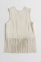 【予約販売】Multi-Fringe Faux Leather Vest/マルチフリンジフェイクレザーベスト メゾンスペシャル/MAISON SPECIAL IVR(アイボリー)