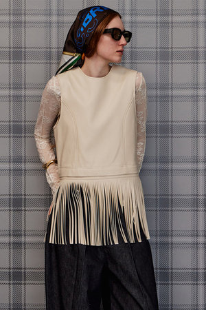 メゾンスペシャル/MAISON SPECIALの【予約販売】Multi-Fringe Faux Leather Vest/マルチフリンジフェイクレザーベスト(110800/110806)