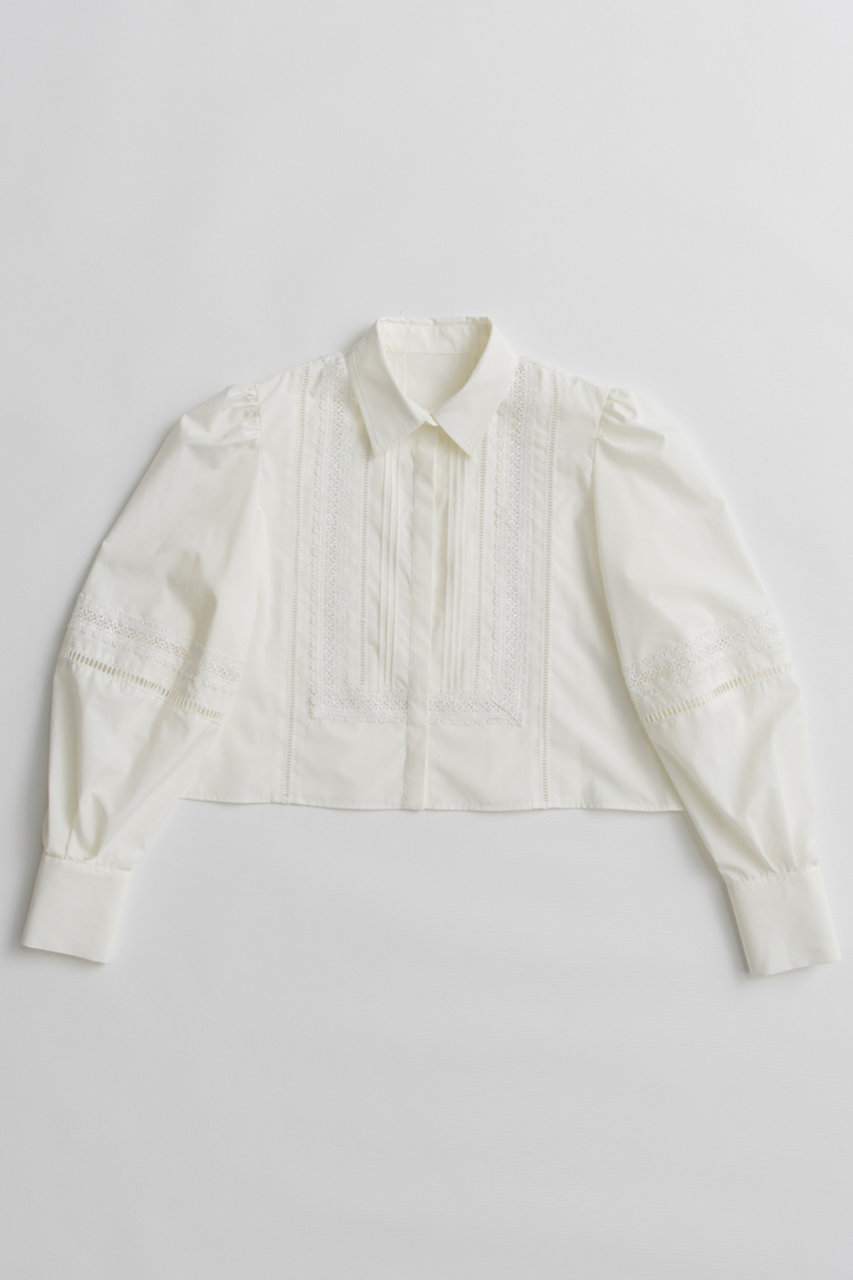 メゾンスペシャル/MAISON SPECIALの【予約販売】Pintuck Lace Blouse/ピンタックレースブラウス(O.WHT(オフホワイト)/21262316304)