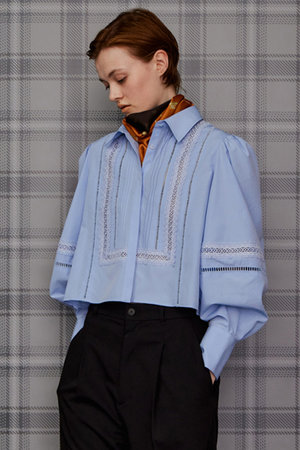 メゾンスペシャル/MAISON SPECIALの【予約販売】Pintuck Lace Blouse/ピンタックレースブラウス(110400/110403)