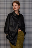 Faux Leather Overshirt/フェイクレザーオーバーシャツ