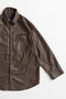 【予約販売】Faux Leather Overshirt/フェイクレザーオーバーシャツ メゾンスペシャル/MAISON SPECIAL
