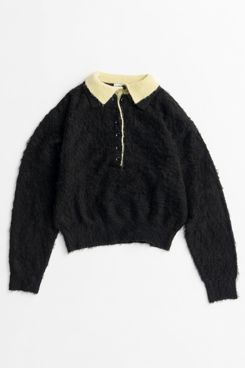 メゾンスペシャル/MAISON SPECIALの【予約販売】Layered Polo Knit/レイヤードポロニット(BLK(ブラック)/21262365201)