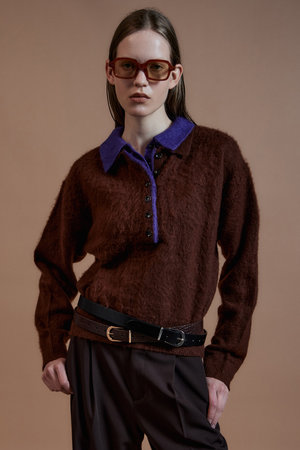 メゾンスペシャル/MAISON SPECIALの【予約販売】Layered Polo Knit/レイヤードポロニット(110300/110301)