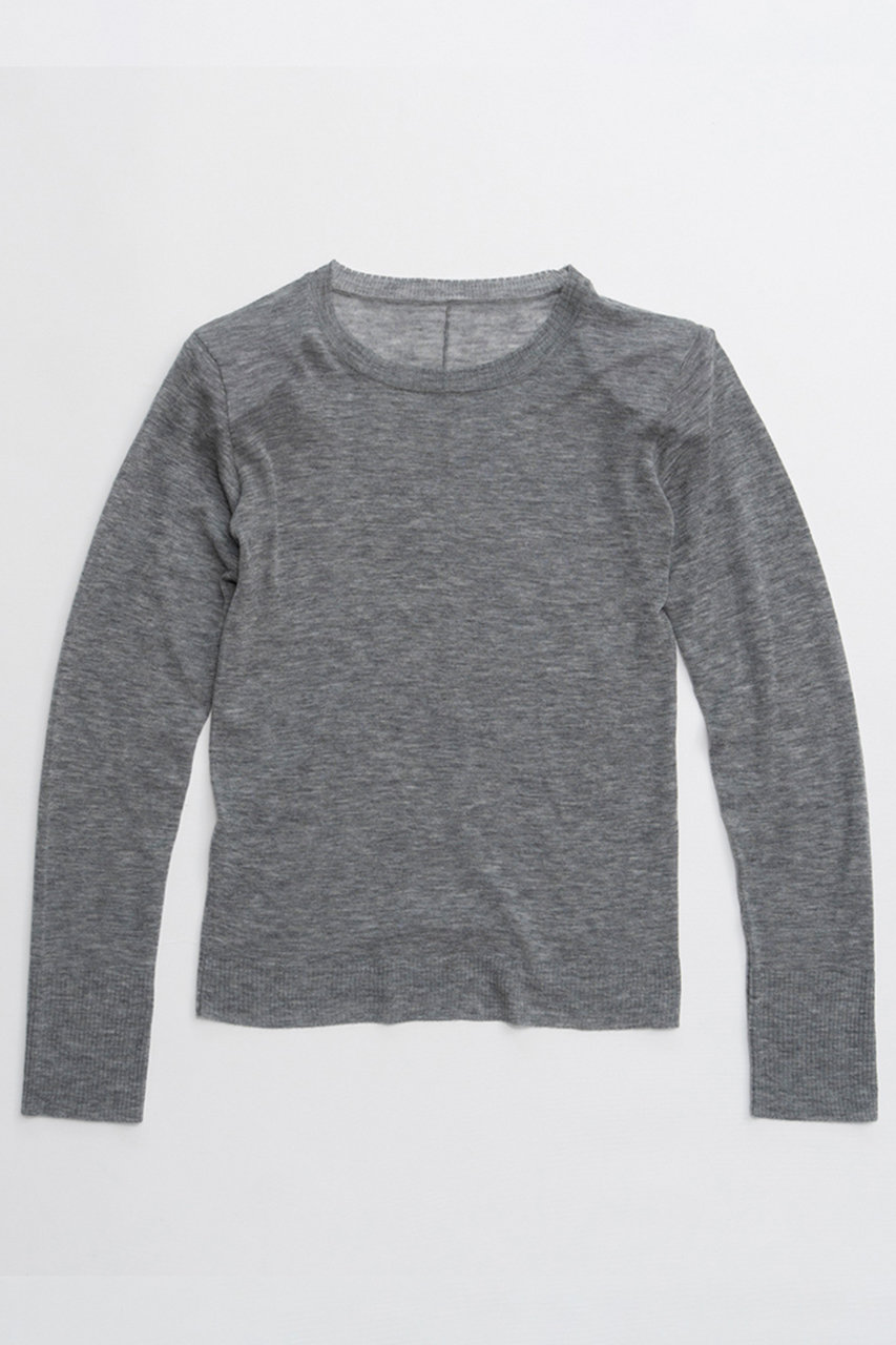 メゾンスペシャル/MAISON SPECIALの【予約販売】Shoulder Pad Sheer Knit Top/ショルダーパッドシアーニットトップ(GRY(グレー)/21262365301)