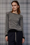【予約販売】Shoulder Pad Sheer Knit Top/ショルダーパッドシアーニットトップ メゾンスペシャル/MAISON SPECIAL