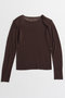 【予約販売】Shoulder Pad Sheer Knit Top/ショルダーパッドシアーニットトップ メゾンスペシャル/MAISON SPECIAL BRN(ブラウン)