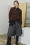 【予約販売】Shoulder Pad Sheer Knit Top/ショルダーパッドシアーニットトップ メゾンスペシャル/MAISON SPECIAL