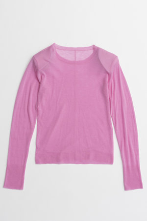 メゾンスペシャル/MAISON SPECIALのShoulder Pad Sheer Knit Top/ショルダーパッドシアーニットトップ(110300/110301)