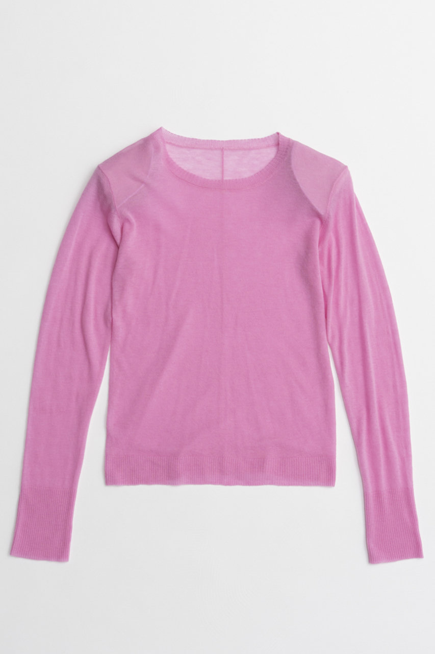 メゾンスペシャル/MAISON SPECIALの【予約販売】Shoulder Pad Sheer Knit Top/ショルダーパッドシアーニットトップ(PNK(ピンク)/21262365301)