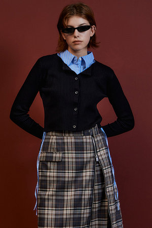メゾンスペシャル/MAISON SPECIALの【予約販売】Layered Shirt Knit/レイヤードシャツニット(110300/110301)