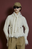 Fringe Tweed Knit Cardigan/フリンジツイードニットカーディガン