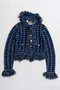 【予約販売】Fringe Tweed Knit Cardigan/フリンジツイードニットカーディガン メゾンスペシャル/MAISON SPECIAL BLU(ブルー)