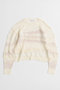 【予約販売】Multi-Border Sheer Knit/マルチボーダーシアーニット メゾンスペシャル/MAISON SPECIAL IVR(アイボリー)