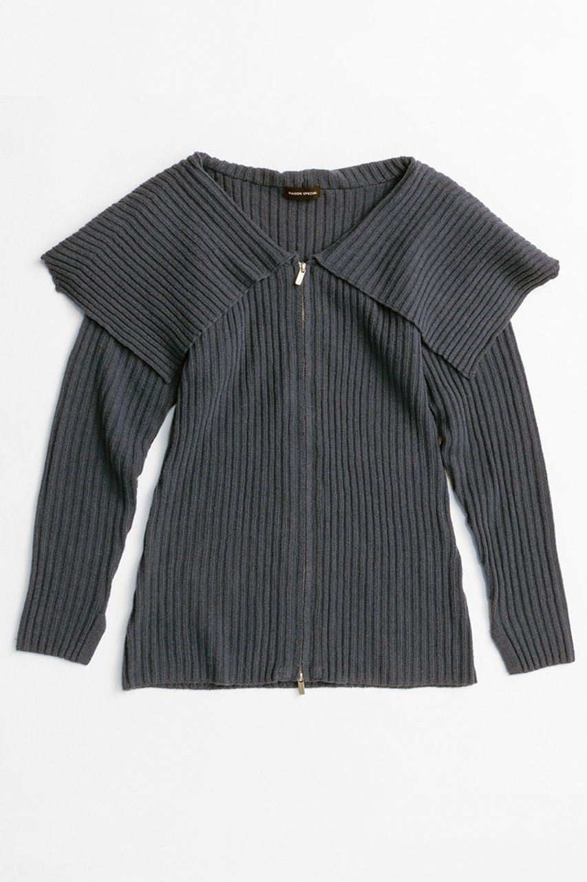 メゾンスペシャル/MAISON SPECIALの【予約販売】Big Collar Cardigan/ビッグカラーカーディガン(GRY(グレー)/21262365307)
