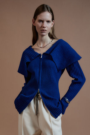 メゾンスペシャル/MAISON SPECIALの【予約販売】Big Collar Cardigan/ビッグカラーカーディガン(110300/110301)