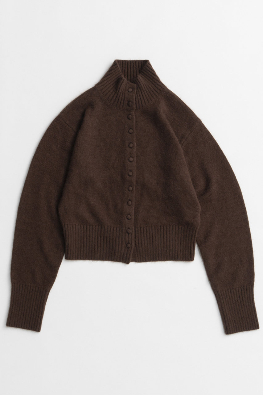 メゾンスペシャル/MAISON SPECIALの【予約販売】Raccoon Blend Stand Collar Cardigan/ラクーンブレンドスタンドカラーカーディガン(BRN(ブラウン)/21262365801)