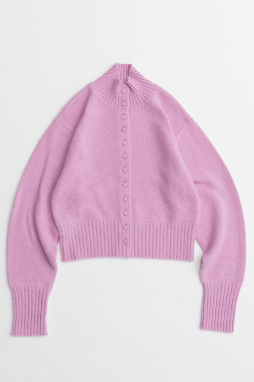 メゾンスペシャル/MAISON SPECIALの【予約販売】Raccoon Blend Stand Collar Cardigan/ラクーンブレンドスタンドカラーカーディガン(PNK(ピンク)/21262365801)