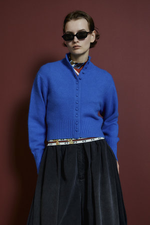 メゾンスペシャル/MAISON SPECIALの【予約販売】Raccoon Blend Stand Collar Cardigan/ラクーンブレンドスタンドカラーカーディガン(110300/110303)