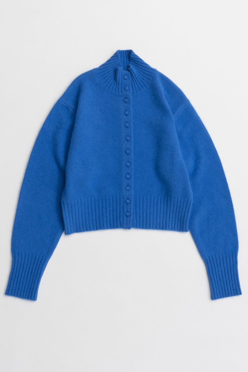 メゾンスペシャル/MAISON SPECIALの【予約販売】Raccoon Blend Stand Collar Cardigan/ラクーンブレンドスタンドカラーカーディガン(BLU(ブルー)/21262365801)
