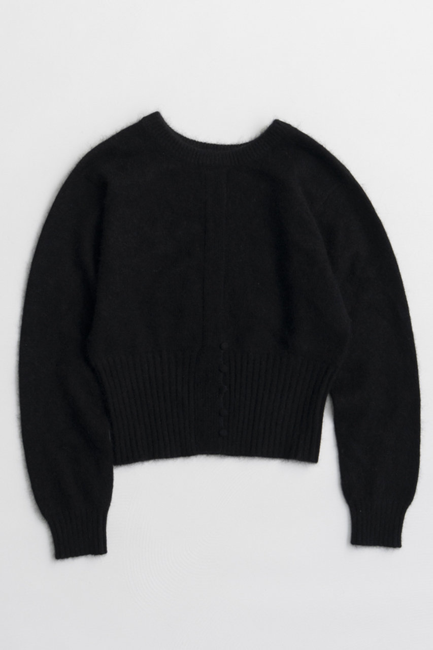 メゾンスペシャル/MAISON SPECIALの【予約販売】Raccoon Blend 2-Way Front Button Pullover/ラクーンブレンド2WAYフロントボタンPO(BLK(ブラック)/21262365802)