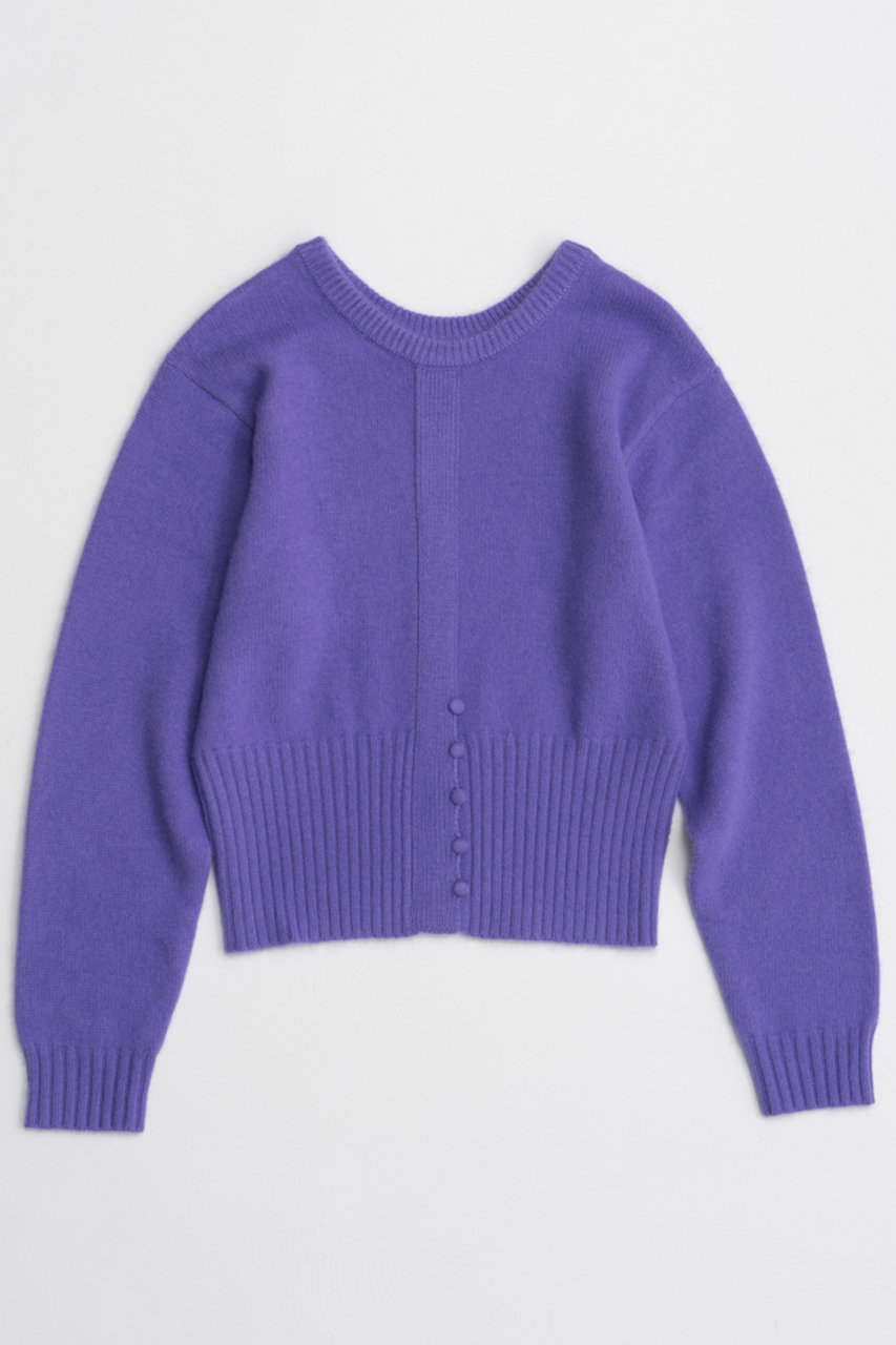メゾンスペシャル/MAISON SPECIALの【予約販売】Raccoon Blend 2-Way Front Button Pullover/ラクーンブレンド2WAYフロントボタンPO(PPL(パープル)/21262365802)