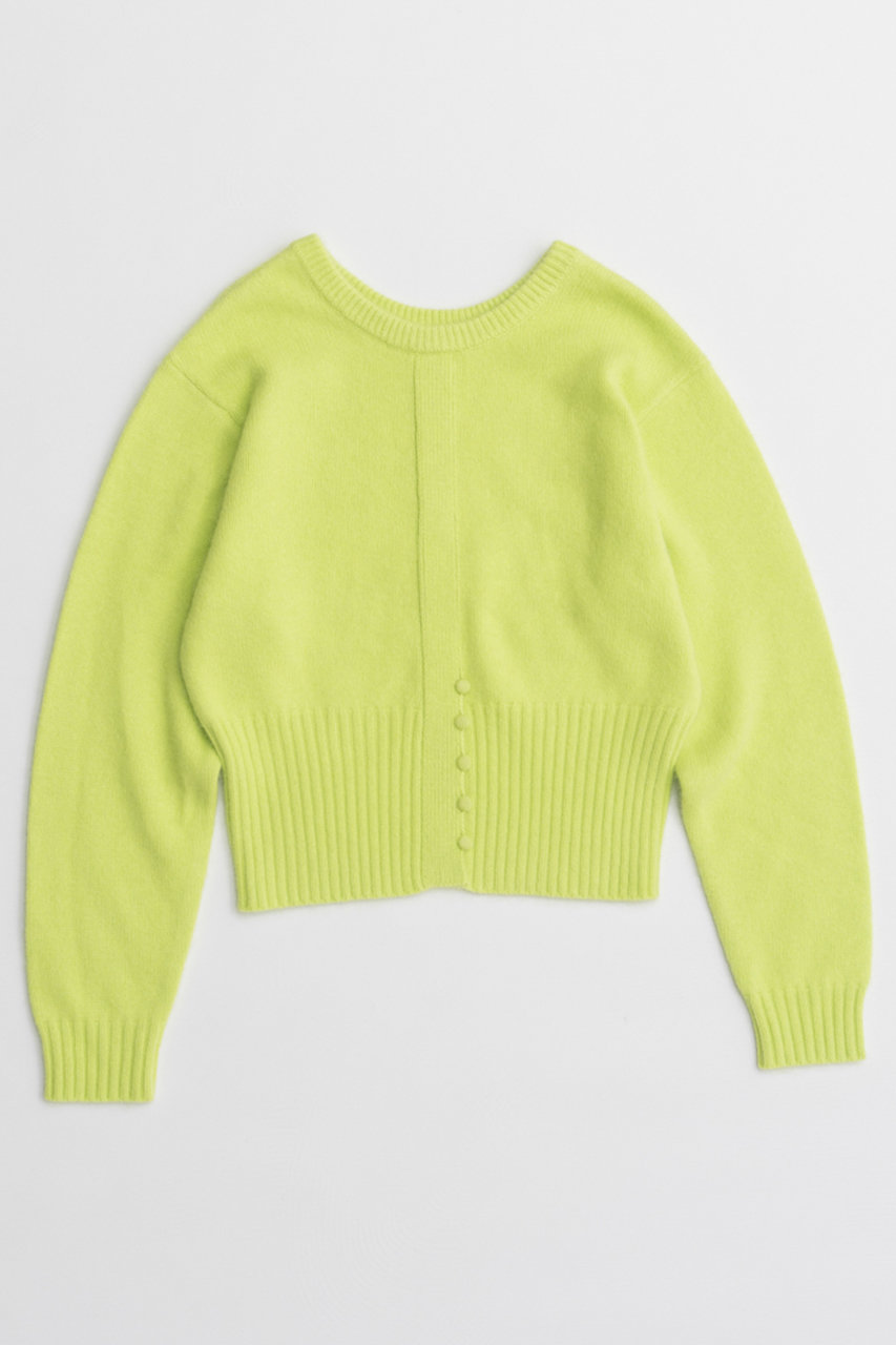 メゾンスペシャル/MAISON SPECIALの【予約販売】Raccoon Blend 2-Way Front Button Pullover/ラクーンブレンド2WAYフロントボタンPO(LIME(ライム)/21262365802)