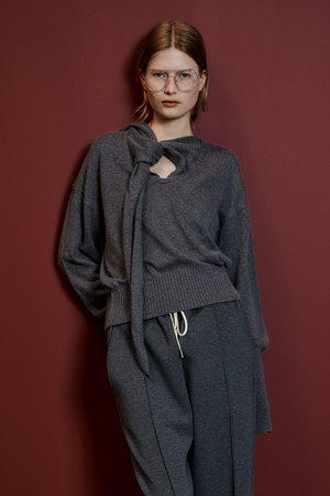 メゾンスペシャル/MAISON SPECIALの【予約販売】Scarf Knit Top/マフラーニットトップ(110300/110301)