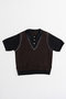 Polo Layered Knit/ポロレイヤードニット メゾンスペシャル/MAISON SPECIAL BRN(ブラウン)