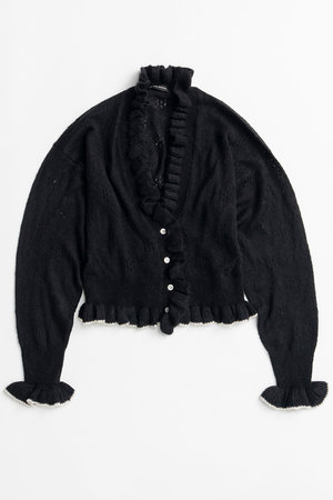 メゾンスペシャル/MAISON SPECIALの【予約販売】V-Neck Frill Cardigan/Vネックフリルカーデ(110300/110301)