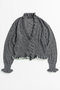 【予約販売】V-Neck Frill Cardigan/Vネックフリルカーデ メゾンスペシャル/MAISON SPECIAL GRY(グレー)