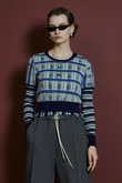 Layered Check-Like Knit/レイヤードチェックライクニット