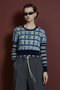 Layered Check-Like Knit/レイヤードチェックライクニット メゾンスペシャル/MAISON SPECIAL