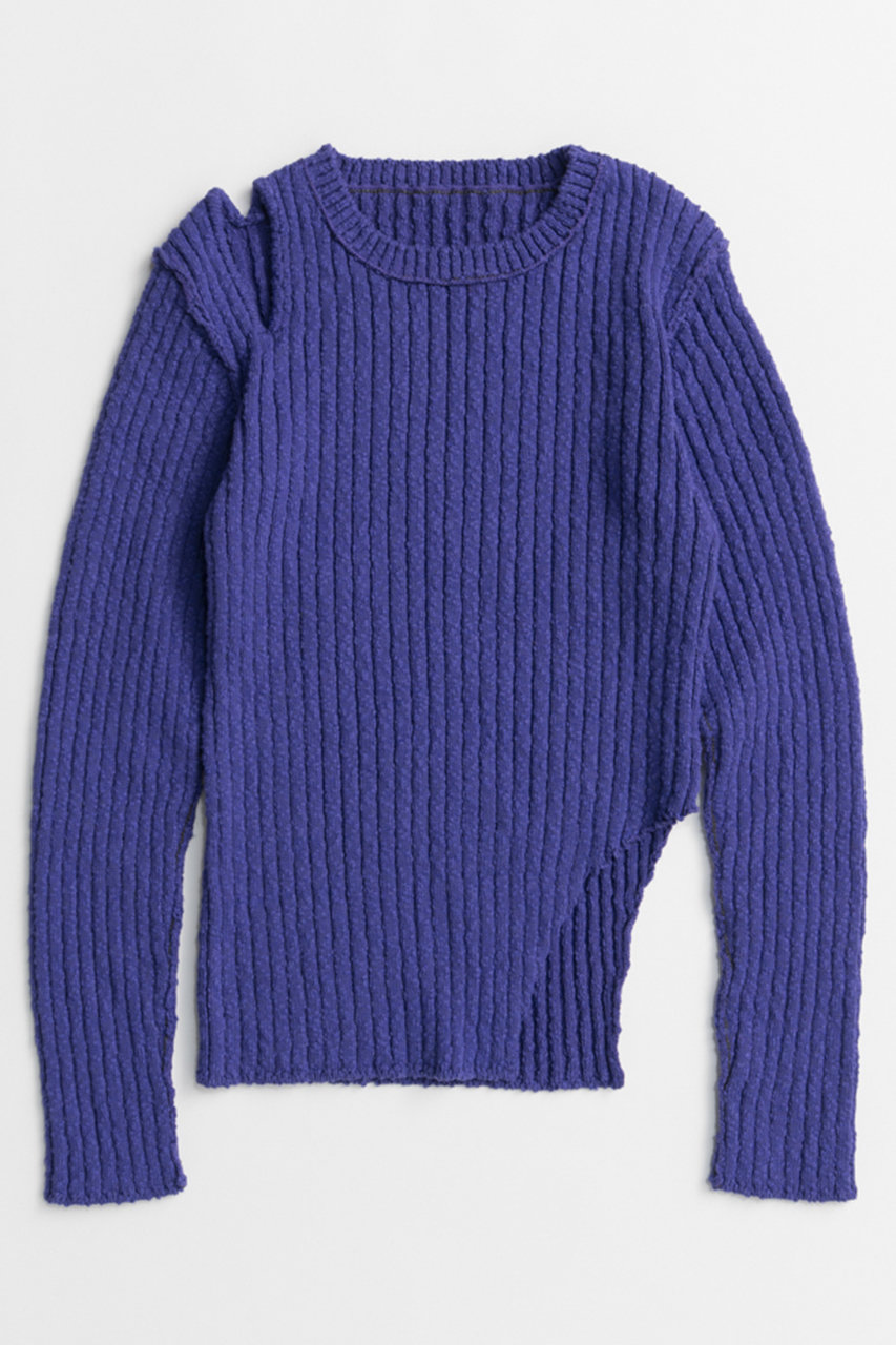 メゾンスペシャル/MAISON SPECIALの【予約販売】Wide Slit Knit Top/ワイドスリットニットトップス(PPL(パープル)/21262366002)